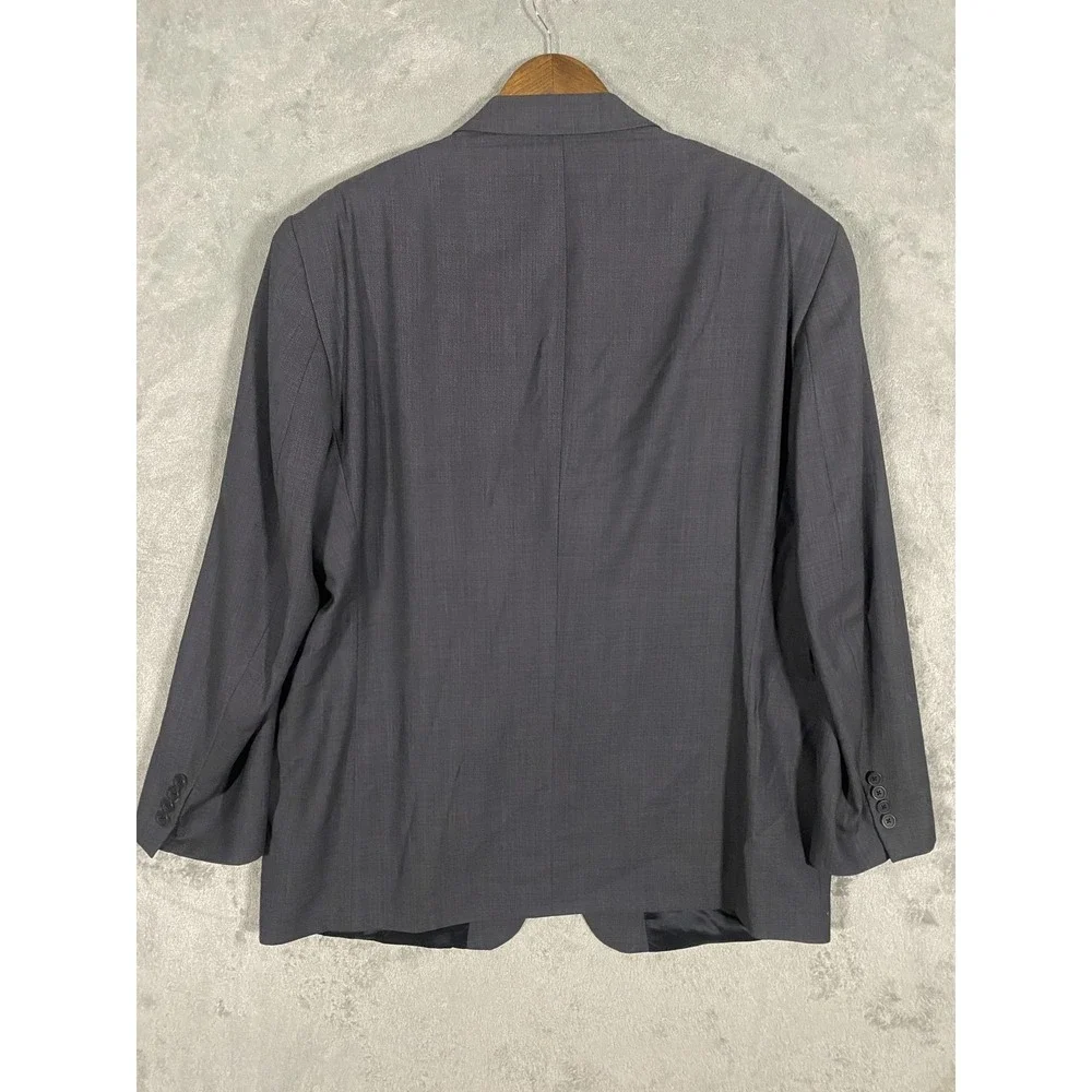 Vintage Ralph Lauren‎ Blazer Mens 48R Blue-Gray Wool Blend Two Button Executive